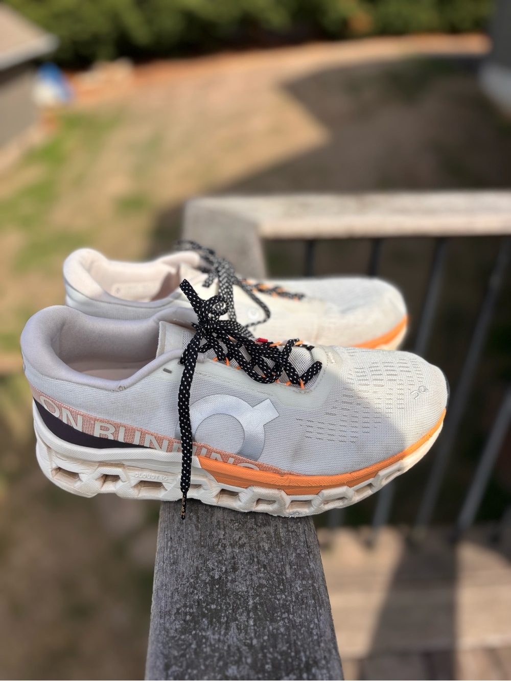On Cloudmonster 2 Ivory Tangerine Running Shoes Womens 9